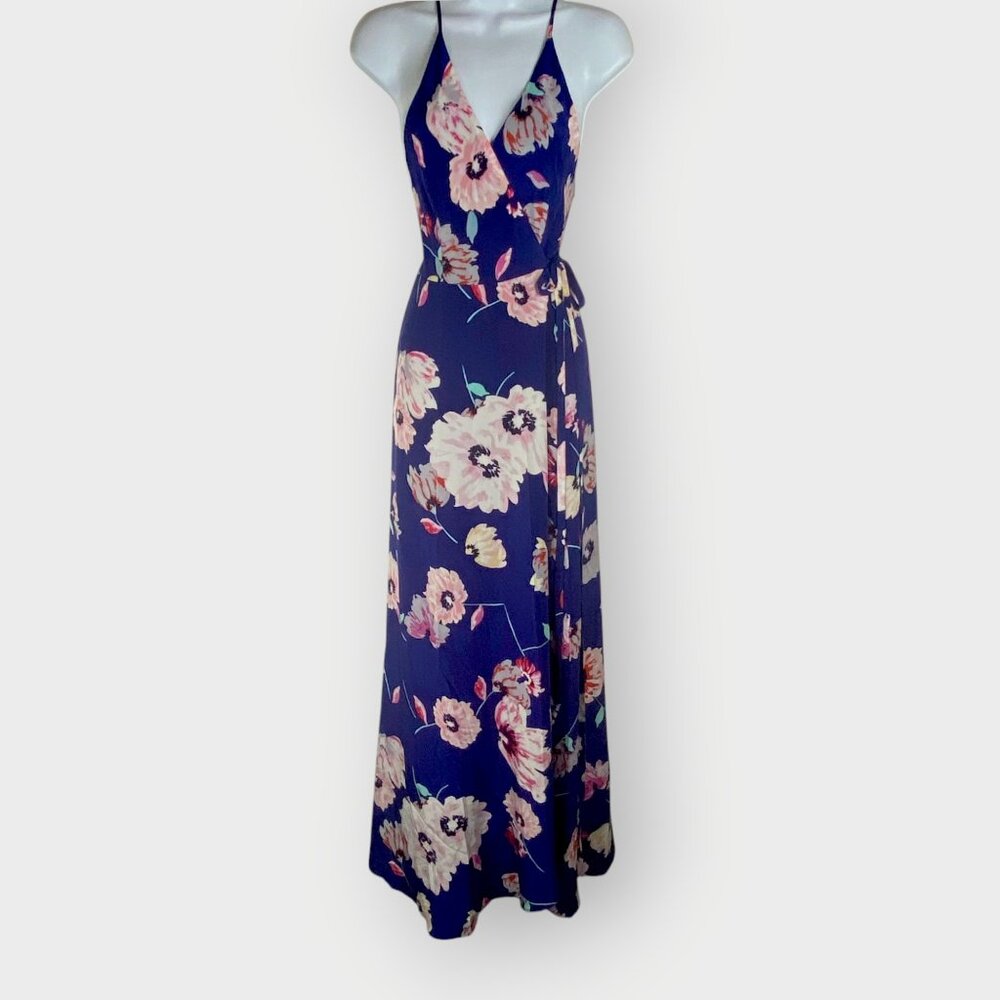 NEW Yumi Kim Rush Hour Silk Maxi Dress | XS | Wrap Floral | Wedding Guest